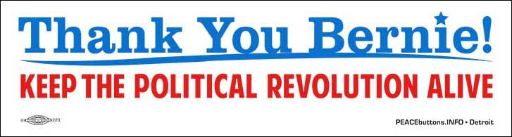 Thank You Bernie Sanders bumper sticker