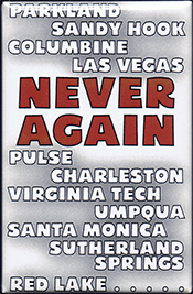 never again gun button