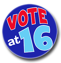 Vote at 16 button